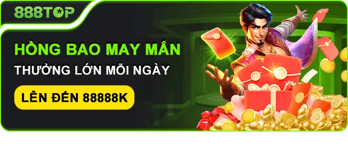 hồng bao may mắn mỗi ngày tại 888TOP